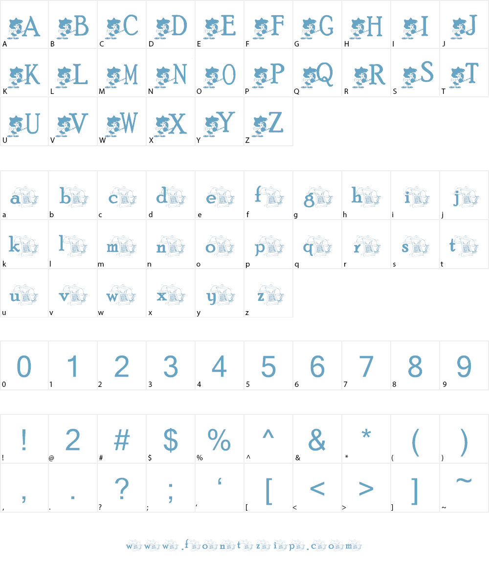 KG GIRLTALK Font Character